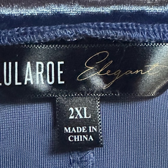 Lularoe Elegant Ivy Midi Crushed Velvet Skirt NWT 2X - Picture 8 of 9